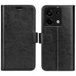 For Xiaomi Redmi Note 13 Pro R64 Texture Horizontal Flip Leather Phone Case(Black)