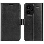 For Xiaomi Redmi Note 13 Pro+ R64 Texture Horizontal Flip Leather Phone Case(Black)