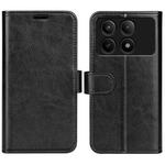 For Xiaomi Redmi K70E R64 Texture Horizontal Flip Leather Phone Case(Black)