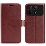 For Xiaomi Redmi K70E R64 Texture Horizontal Flip Leather Phone Case(Brown)