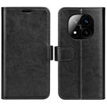 For Xiaomi Redmi Note 14 Pro+ R64 Texture Horizontal Flip Leather Phone Case(Black)