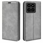 For Xiaomi 14 Retro-skin Magnetic Suction Leather Phone Case(Grey)