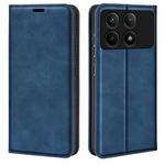 For Xiaomi Redmi K70E Retro-skin Magnetic Suction Leather Phone Case(Dark Blue)