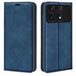 For Xiaomi Redmi K70 Retro-skin Magnetic Suction Leather Phone Case(Dark Blue)