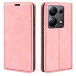 For Xiaomi Redmi Note 13 4G Retro-skin Magnetic Suction Leather Phone Case(Pink)