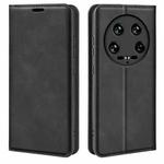 For Xiaomi 14 Ultra Retro-skin Magnetic Suction Leather Phone Case(Black)