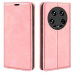 For Xiaomi 14 Ultra Retro-skin Magnetic Suction Leather Phone Case(Pink)