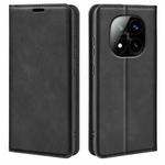For Xiaomi Redmi Note 14 Pro+ 5G Retro-skin Magnetic Suction Leather Phone Case(Black)