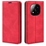 For Xiaomi Redmi Note 14 Pro+ 5G Retro-skin Magnetic Suction Leather Phone Case(Red)
