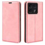 For Xiaomi 14T Retro-skin Magnetic Suction Leather Phone Case(Pink)