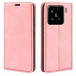 For Xiaomi 15 Retro-skin Magnetic Suction Leather Phone Case(Pink)