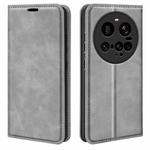 For Xiaomi 15 Ultra Retro-skin Magnetic Suction Leather Phone Case(Grey)