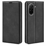 For Redmi A5 4G 173.3mm Retro-skin Magnetic Suction Leather Phone Case(Black)