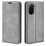 For Redmi A5 4G 173.3mm Retro-skin Magnetic Suction Leather Phone Case(Grey)