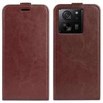 For Xiaomi 13T R64 Texture Single Vertical Flip Leather Phone Case(Brown)