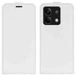 For Xiaomi Redmi Note 13 R64 Texture Single Vertical Flip Leather Phone Case(White)