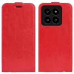 For Xiaomi 14 Pro R64 Texture Single Vertical Flip Leather Phone Case(Red)