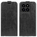 For Xiaomi 14 R64 Texture Single Vertical Flip Leather Phone Case(Black)