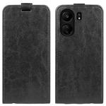 For Xiaomi Redmi Note 13C R64 Texture Single Vertical Flip Leather Phone Case(Black)