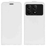 For Xiaomi Redmi K70E R64 Texture Single Vertical Flip Leather Phone Case(White)