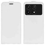 For Xiaomi Redmi K70 R64 Texture Single Vertical Flip Leather Phone Case(White)