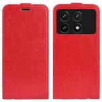 For Xiaomi Redmi K70 R64 Texture Single Vertical Flip Leather Phone Case(Red)