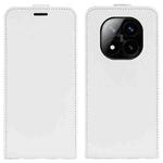 For Xiaomi Redmi Note 14 Pro+ 5G R64 Texture Single Vertical Flip Leather Phone Case(White)