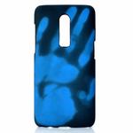 Paste Skin + PC Thermal Sensor Discoloration Case for OnePlus 6(Black blue)