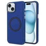 For iPhone 15 Imitation Liquid Skin Feel Plating Magsafe Phone Case(Blue)