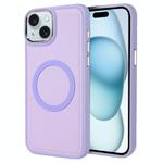 For iPhone 15 Plus Imitation Liquid Skin Feel Plating Magsafe Phone Case(Purple)