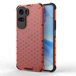 For Honor 90 Lite / X50i Shockproof Honeycomb Phone Case(Red)