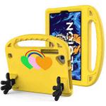 For Lenovo Y700 TB-9707 2022 Love Small Palm Holder EVA Tablet Case(Yellow)