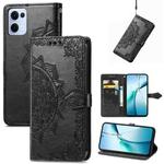 For OPPO Reno13 Mandala Flower Embossed Leather Phone Case(Black)
