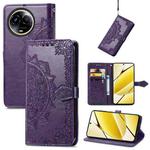 For Realme 11  5G Mandala Flower Embossed Leather Phone Case(Purple)