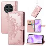 For Ulefone Note 15 Mandala Flower Embossed Leather Phone Case(Rose Gold)