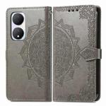 For vivo Y100 IDN Mandala Flower Embossed Leather Phone Case(Gray)