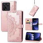 For Xiaomi 13T Mandala Flower Embossed Leather Phone Case(Rose Gold)