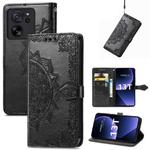 For Xiaomi 13T Mandala Flower Embossed Leather Phone Case(Black)