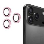 For iPhone 17 Pro / 17 Pro Max ENKAY Hat-Prince Glitter Rear Lens Aluminium Alloy Tempered Glass Film(Pink)