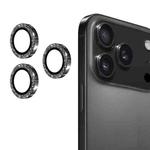 For iPhone 17 Pro / 17 Pro Max ENKAY Hat-Prince Glitter Rear Lens Aluminium Alloy Tempered Glass Film(Black)