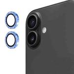 For iPhone 17 ENKAY Hat-Prince Glitter Rear Lens Aluminium Alloy Tempered Glass Film(Blue)