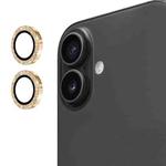 For iPhone 17 ENKAY Hat-Prince Glitter Rear Lens Aluminium Alloy Tempered Glass Film(Gold)