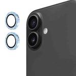 For iPhone 17 ENKAY Hat-Prince Glitter Rear Lens Aluminium Alloy Tempered Glass Film(Sierra Blue)