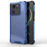 For Redmi K60 Ultra Shockproof Honeycomb Phone Case(Blue)