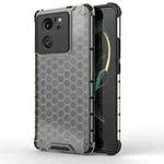 For Xiaomi 13T Shockproof Honeycomb Phone Case(Black)