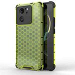 For Xiaomi 13T Shockproof Honeycomb Phone Case(Green)