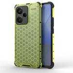 For Redmi Note 13 Pro+ Shockproof Honeycomb Phone Case(Green)