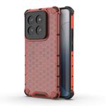 For Xiaomi 14 Pro Shockproof Honeycomb Phone Case(Red)