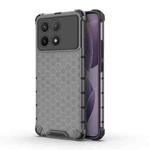 For Redmi K70 Shockproof Honeycomb Phone Case(Black)