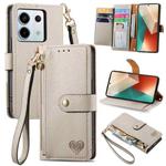 For Xiaomi Redmi Note 13 Pro 5G Love Zipper Lanyard Leather Phone Case(Gray)